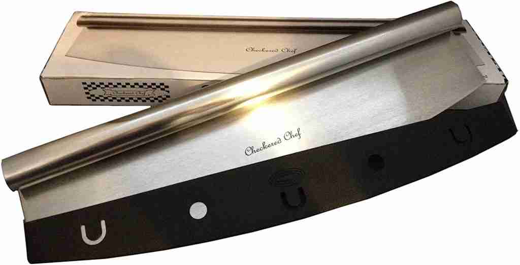 Checkered Chef Pizza Cutter Sharp Rocker Blade With Cover 4