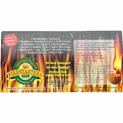 Lightning Nuggets Box Fire Starter 100, Count, Tan