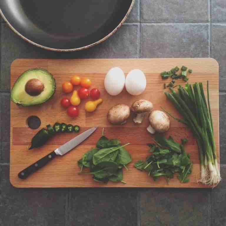products on a wooden cutting board