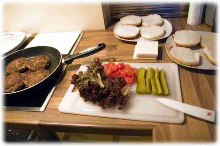 vegetables on a plactic cutting board