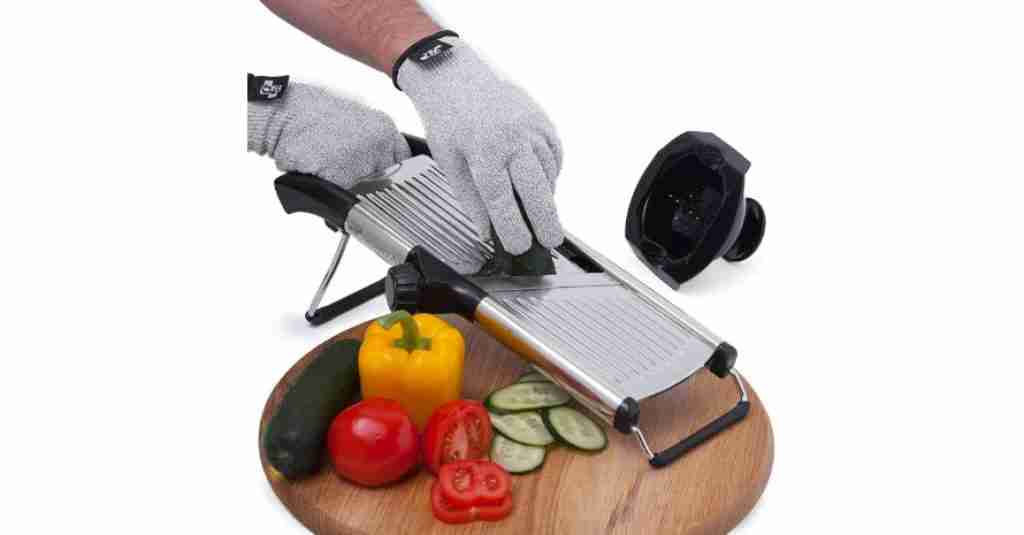 Mandoline Slicer with Cut-Resistant Gloves