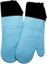 Silicone Oven Mitts with Quilted Cotton Lining